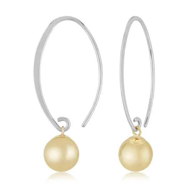 SS/14kt Two Tone Dangle Earrings Carroll's Jewelers Doylestown, PA