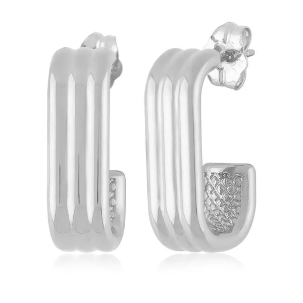 SS Rectangle J Hoops Carroll's Jewelers Doylestown, PA