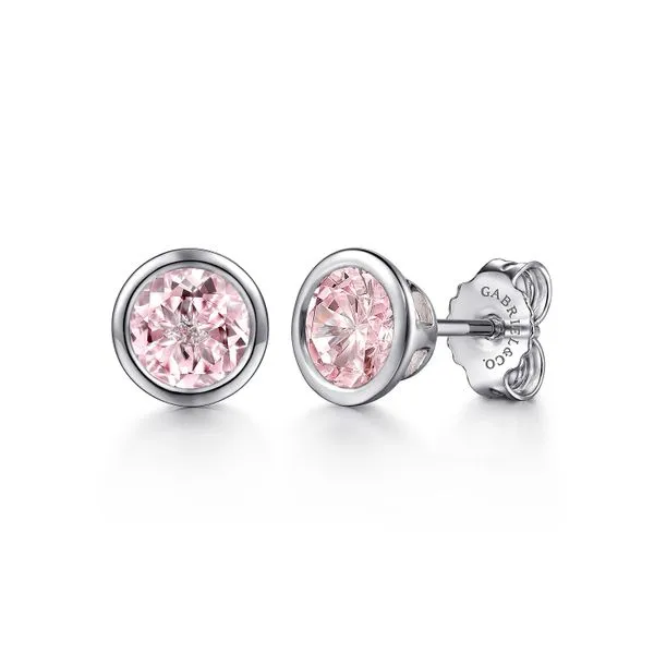 SS Pink Zircon Stud Earrings Carroll's Jewelers Doylestown, PA