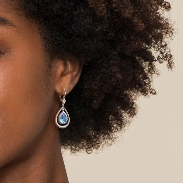 SS Blue Topaz Dangle Earrings Image 2 Carroll's Jewelers Doylestown, PA