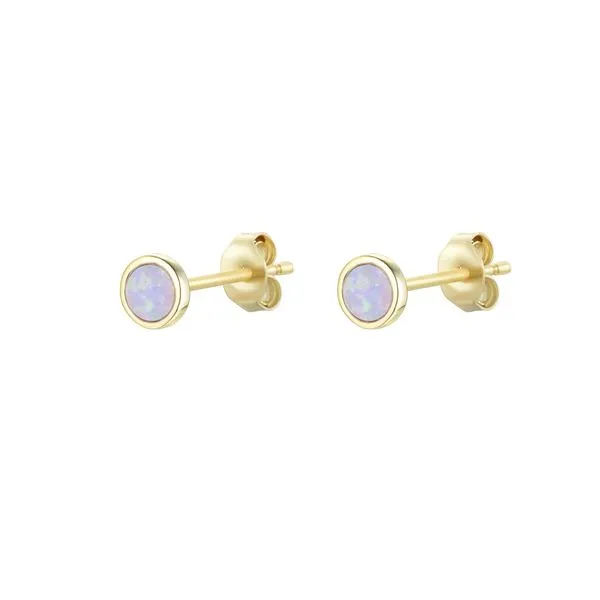 SS/GP opal stud earrings Carroll's Jewelers Doylestown, PA