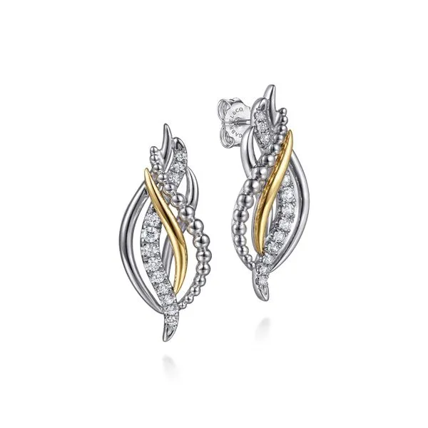 2 tone Gabriel earrings Carroll's Jewelers Doylestown, PA