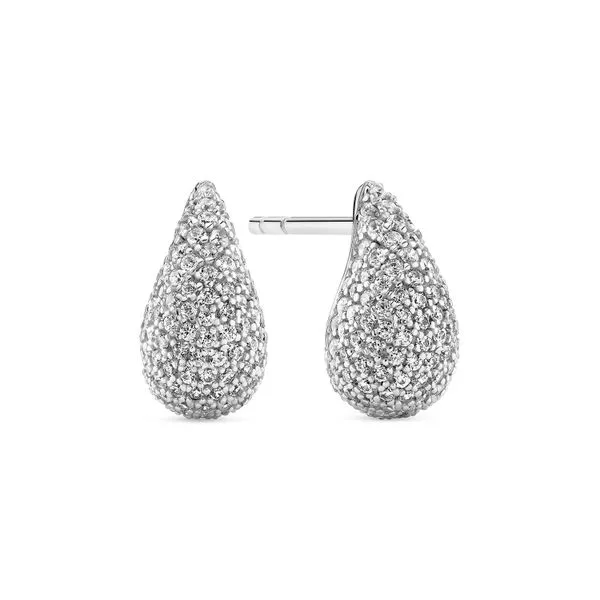 SS Sif Jakobs Pave CZ stud earrings Carroll's Jewelers Doylestown, PA