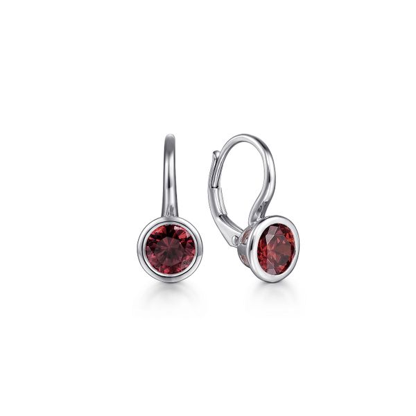 SS Garnet Leverback Earrings Carroll's Jewelers Doylestown, PA