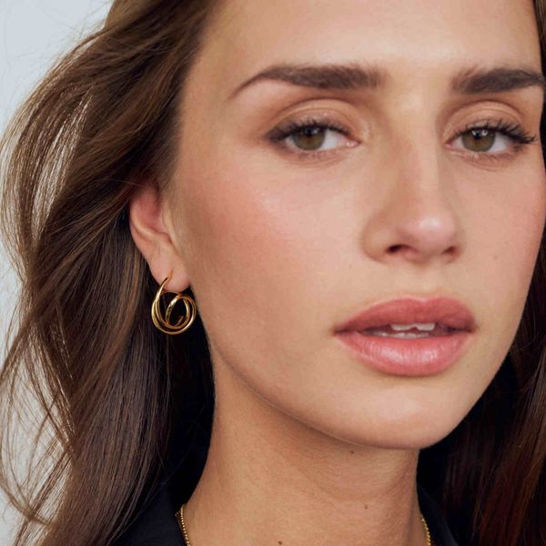 SS/GP Spiral Earrings Image 2 Carroll's Jewelers Doylestown, PA