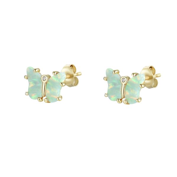 SS GP Opal Butterfly earrings Carroll's Jewelers Doylestown, PA