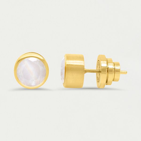 22kt gold plated moonstone stud earrings Carroll's Jewelers Doylestown, PA