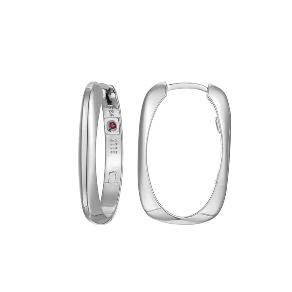 Sterling Silver Square Hoop Earrings Carroll's Jewelers Doylestown, PA
