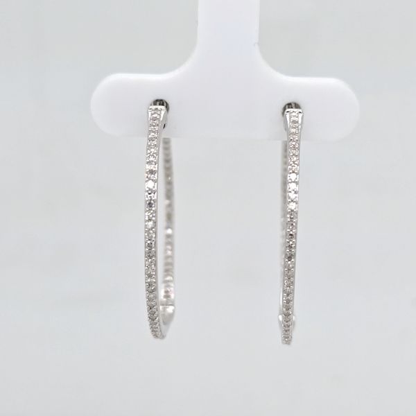 SS Lab Diamond Hoop Earrings Carroll's Jewelers Doylestown, PA