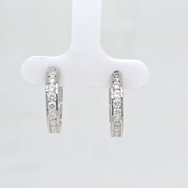 SS LG Diamond Hoop Earrings Carroll's Jewelers Doylestown, PA