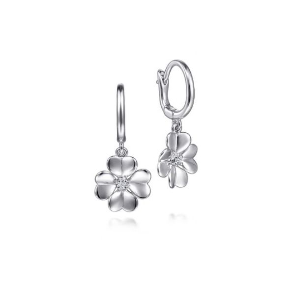 Gabriel Silver Flower Earrings Carroll's Jewelers Doylestown, PA