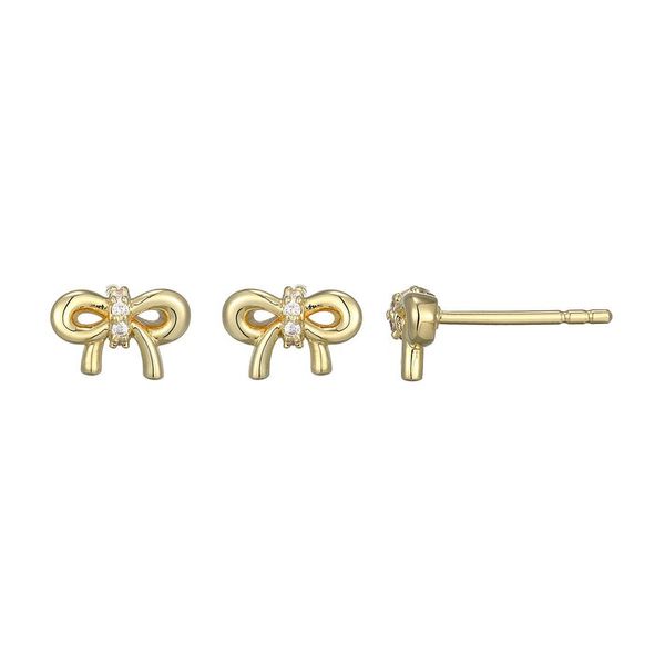 GP/SS Bow CZ Earrings Carroll's Jewelers Doylestown, PA