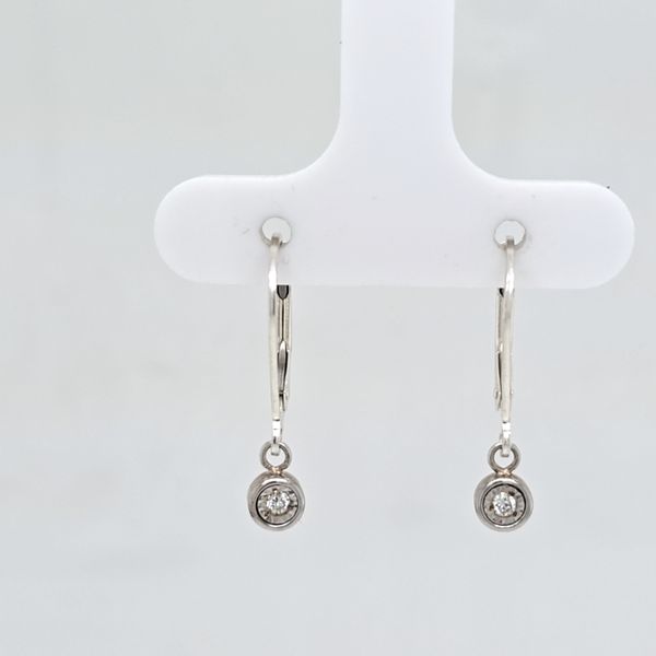 Silver Dangle Earrigns with Diamond Carroll's Jewelers Doylestown, PA