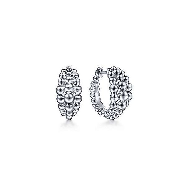 Silver Beaded Huggie Earrings Carroll's Jewelers Doylestown, PA