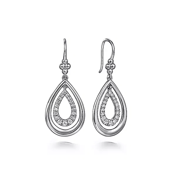 Gabriel Silver Teardrop Earrings Carroll's Jewelers Doylestown, PA