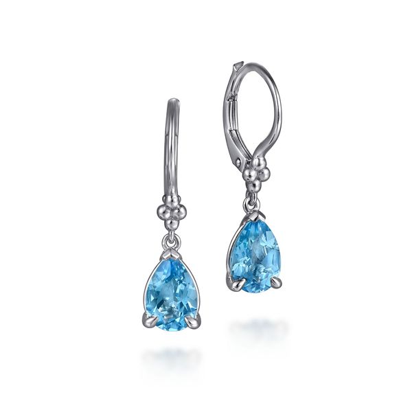 SS Blue Topaz Dangle Earrings Carroll's Jewelers Doylestown, PA