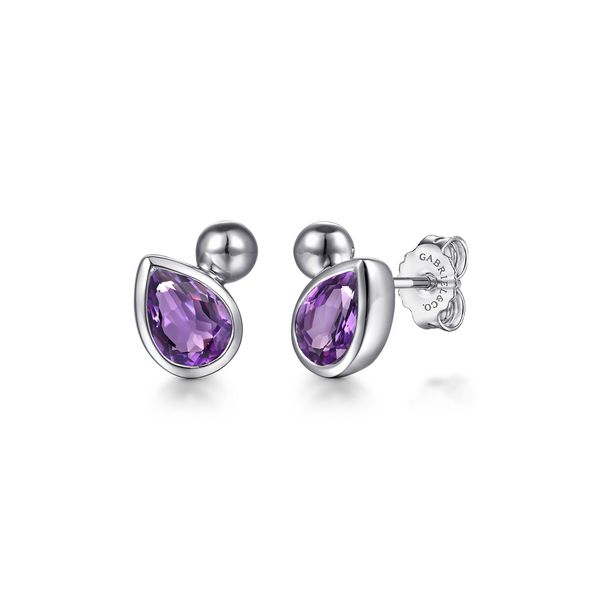 Silver Amethyst Stud Earrings Carroll's Jewelers Doylestown, PA