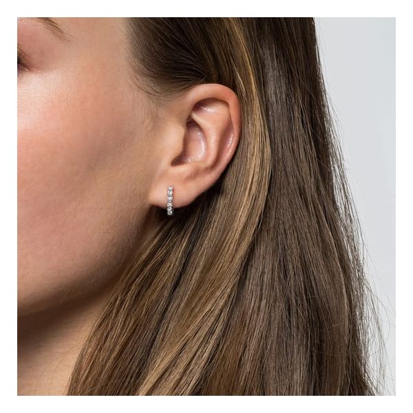 Gabriel Silver Huggie Earrings Image 2 Carroll's Jewelers Doylestown, PA