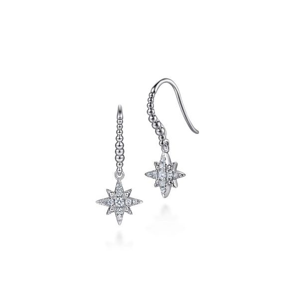 Silver Starburst Dangle Earrings Carroll's Jewelers Doylestown, PA