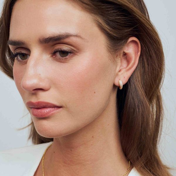GP Pave CZ Earrings Image 2 Carroll's Jewelers Doylestown, PA