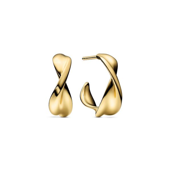 Gold Plated Twisted Hoop Earrings Carroll's Jewelers Doylestown, PA