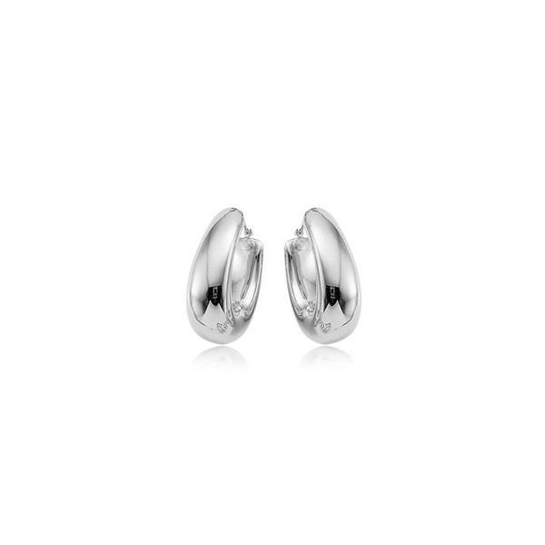 Sterling Silver tapered hoop earrings Carroll's Jewelers Doylestown, PA