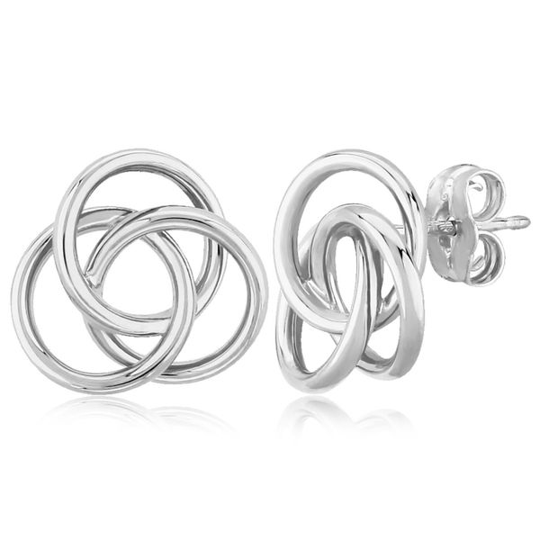 Silver Love Knot Stud Earrings Carroll's Jewelers Doylestown, PA