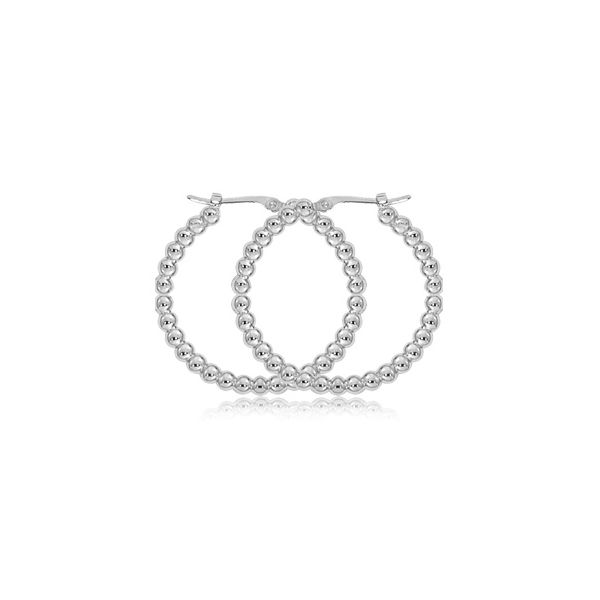 SS Beaded Hoop Earrings Carroll's Jewelers Doylestown, PA