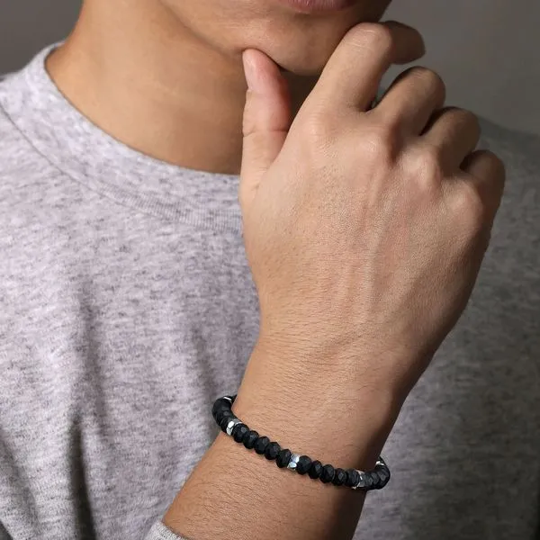 Gents Onyx Bead Bracelet