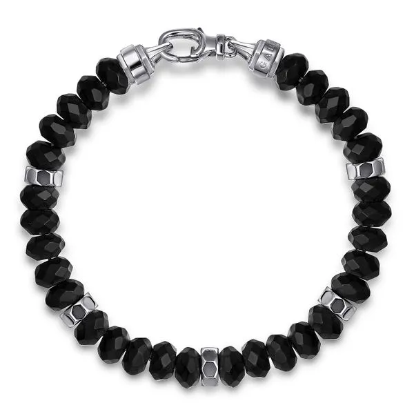 Gents Onyx Bead Bracelet