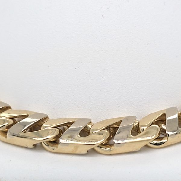 14kt Men's Solid Link Bracelet Image 2 Carroll's Jewelers Doylestown, PA