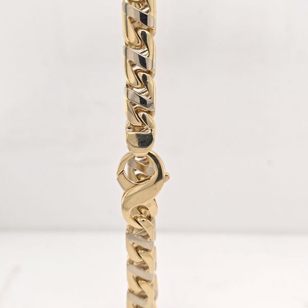 14kt Men's Solid Link Bracelet Image 3 Carroll's Jewelers Doylestown, PA