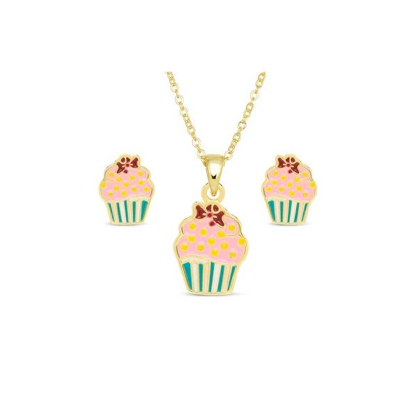 Child's Cupcake necklace and earrings Carroll's Jewelers Doylestown, PA