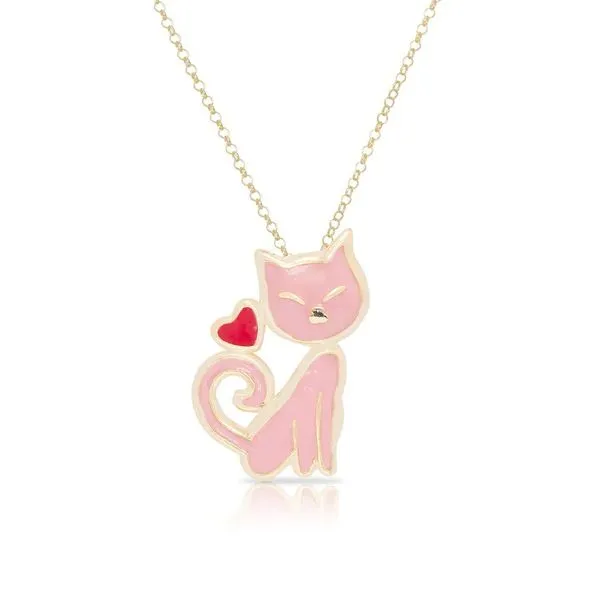 SS/GP Child's Cat Necklace Carroll's Jewelers Doylestown, PA