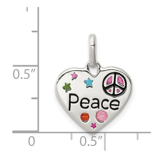 Child's Peace heart charm Carroll's Jewelers Doylestown, PA