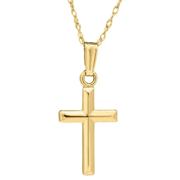 14kt YG Childs Cross