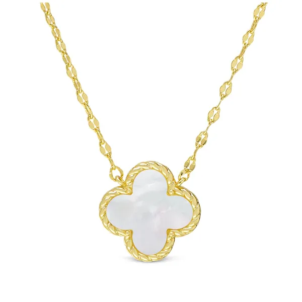 Childs MOP Clover necklace