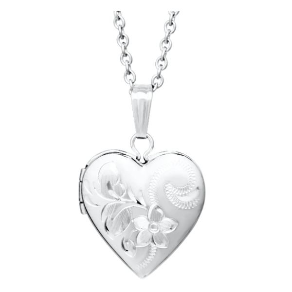 Silver Heart Locket Carroll's Jewelers Doylestown, PA