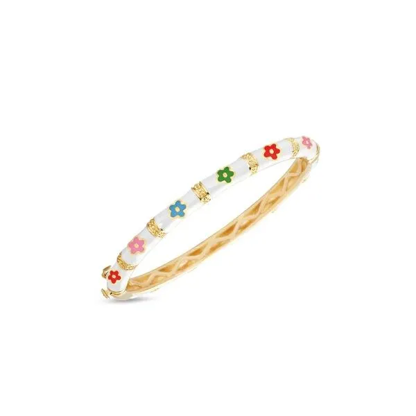 SS/GP Child's White Bangle bracelet Carroll's Jewelers Doylestown, PA