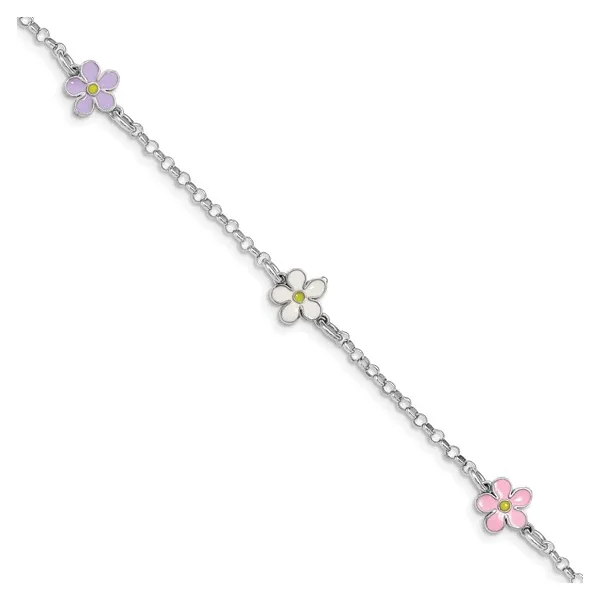 SS Child's Flower bracelet Carroll's Jewelers Doylestown, PA