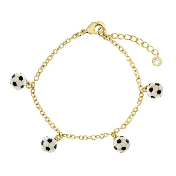Childs soccer ball charm bracelet