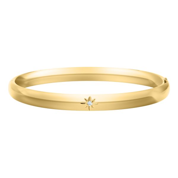 Gold Filled Baby Bangle bracelet with Diamond Accent Carroll's Jewelers Doylestown, PA