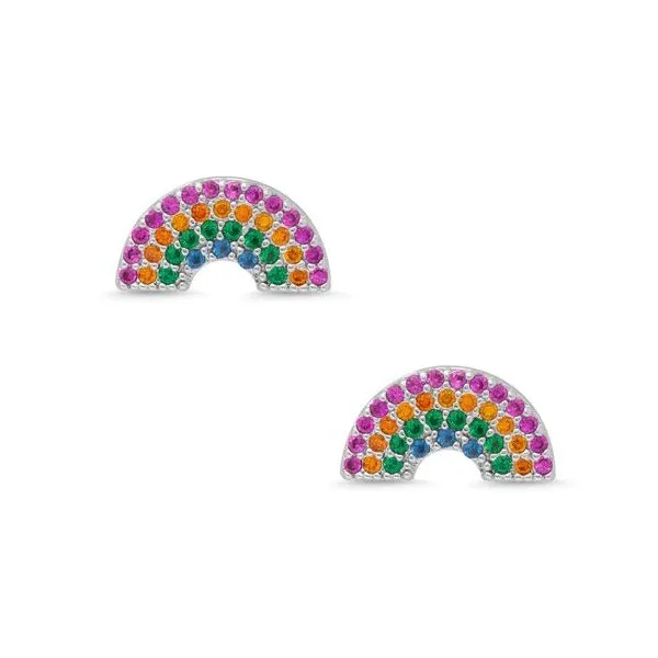 Children's cheap rainbow earrings