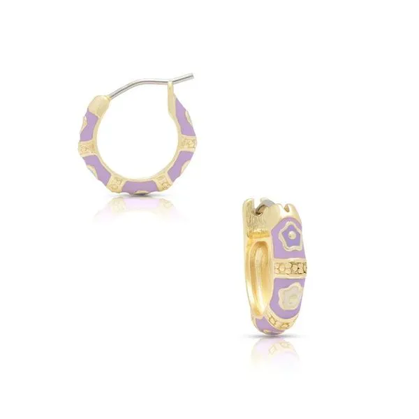 SS/GP Child's Purple Hoop Earrings Carroll's Jewelers Doylestown, PA