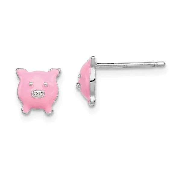 SS Pink Pig Earrings Carroll's Jewelers Doylestown, PA