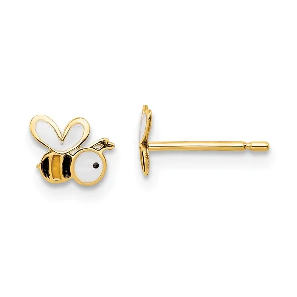 14kt YG Bee Earrings Carroll's Jewelers Doylestown, PA