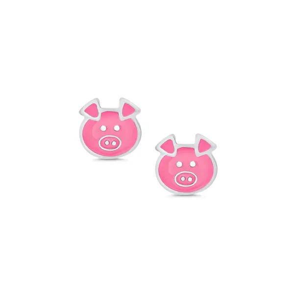 Enamel Pig Stud Earrings Carroll's Jewelers Doylestown, PA
