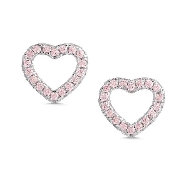 Childs Pink Heart Earrings