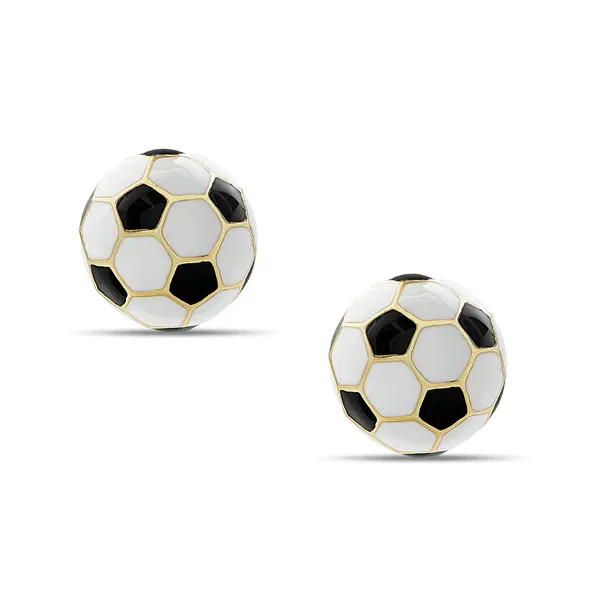 Childs soccer ball earrings