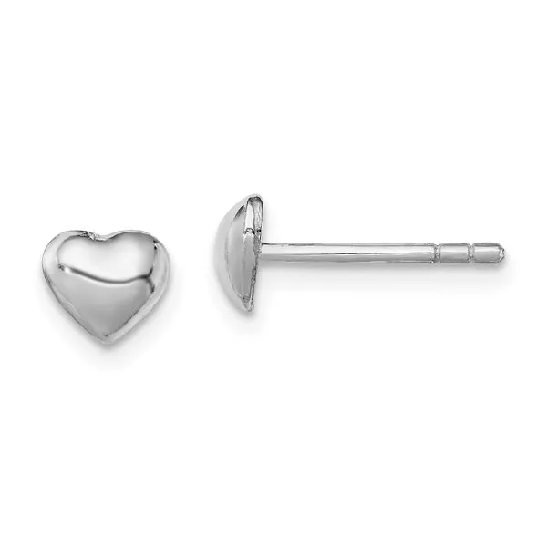 SS puffed heart earrings